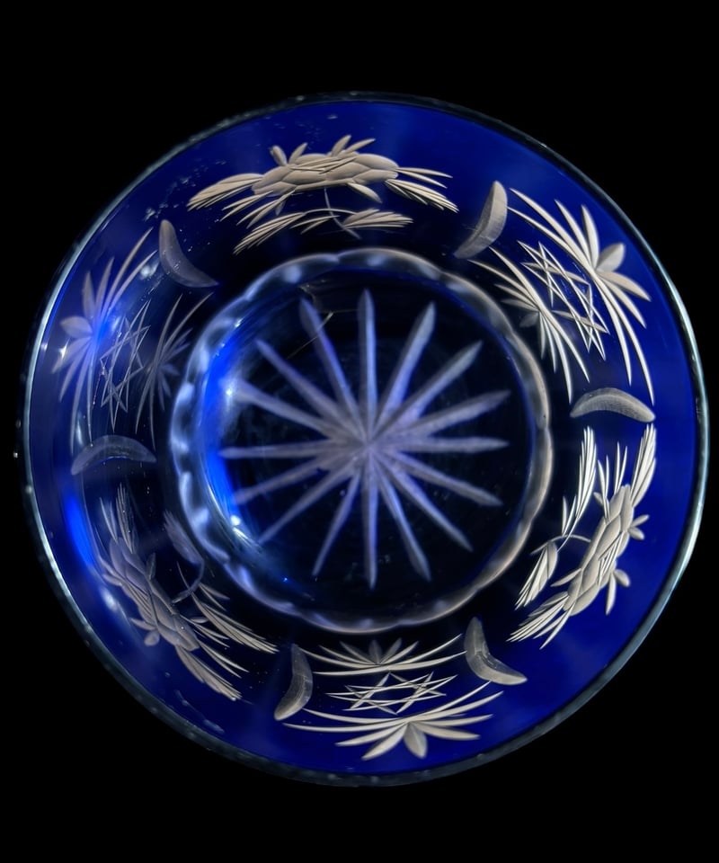 1客限定!!】切子グラス 青 冠水瓶 ブルー タンブラー コップ グラス