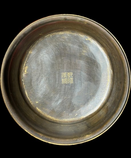 中国雑貨 銅盆地 [龍 蓮 鯛 人物 風雲] ボウル 盆地 洗浄 中国 レトロ 骨董品 アンティーク