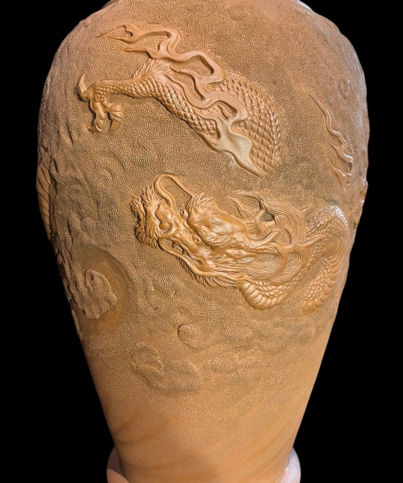 常滑焼 萬古焼 壺 龍 朱泥 フラワーベース 花瓶 花入れ 丸壺 常滑焼 萬古焼 壺 龍 朱泥 フラワーベース 花瓶 花入れ 丸壺