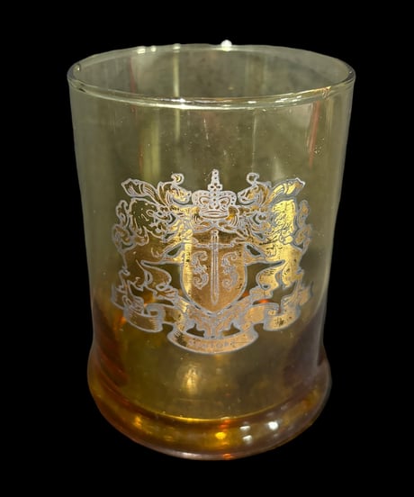 【2客セット】SUNTORY サントリー ロックグラス アンバーガラス ノベルティー タンブラー 硝子 ガラス コップ 昭和 レトロ アンティーク