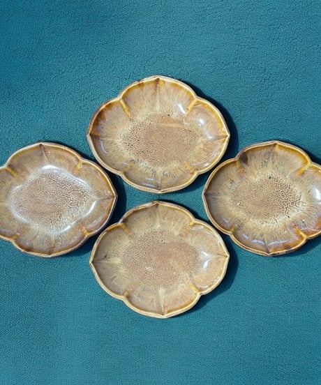 4客セット】瀬戸焼 花形小鉢 作家物 木の葉皿 鉢 変形皿 小皿