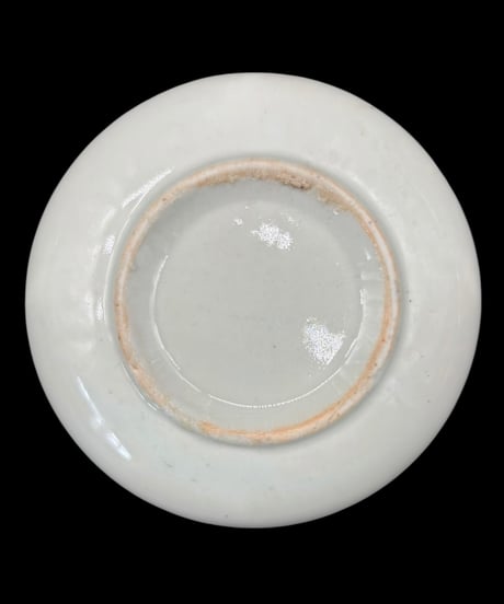 【3客セット】 古伊万里 印判皿 笹文図 染付 小皿 丸皿 平皿 和食器 時代物 骨董品 アンティーク