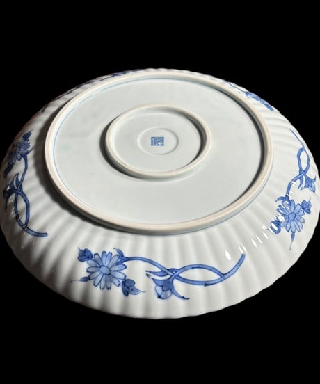 龍峰窯 色絵 大皿 [祥瑞花丸紋] 金彩 花風流 平皿 丸皿 小皿 取り皿 飾り皿 和食器 骨董品 アンティーク
