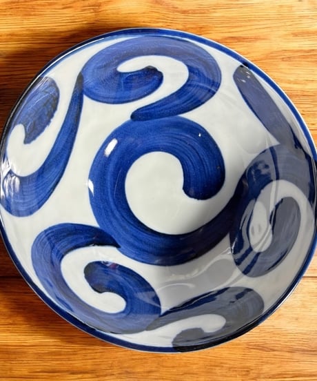 美濃焼 太唐草 鳴門唐草 MINO 丸皿 小皿 取り皿 飾り皿 和食器 伊万里 陶器 骨董品 アンティーク