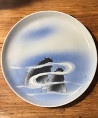 希少!!】九谷造 湯呑 色絵 金彩 [松竹梅鳥文風景窓絵 粉彩人物絵