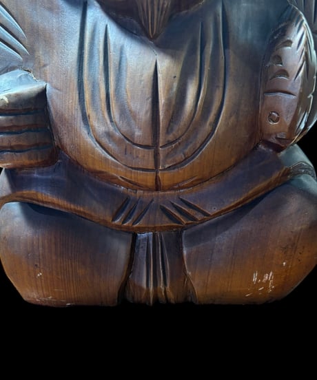 木彫り 恵比寿 七福神 木製 恵比寿様 大黒天 開運 縁起物 彫刻 仏像 古美術 インテリア 置物 オブジェ 骨董品 アンティーク