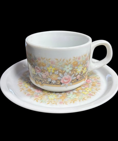 【6客揃】Noritake カップ&ソーサー 花柄 ノリタケ 日本陶器会社 マグカップ 紅茶 コーヒー カップ 茶器 昭和 レトロ アンティーク