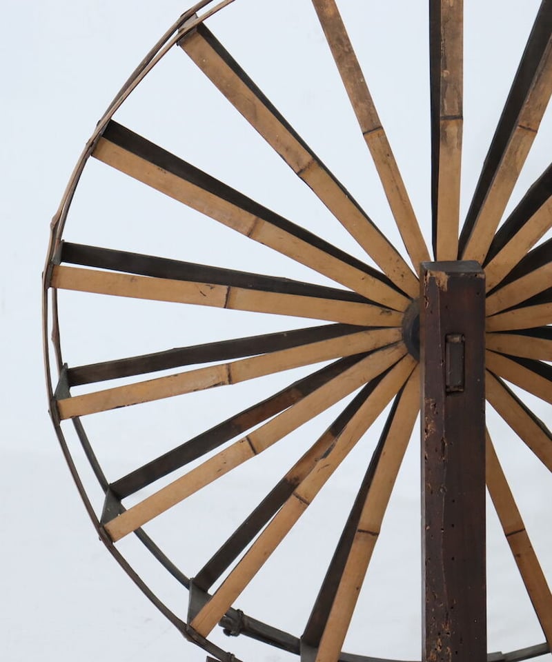 紡ぎ車 古民具 置物 装飾品 時代物 古道具 骨董品 アンティーク