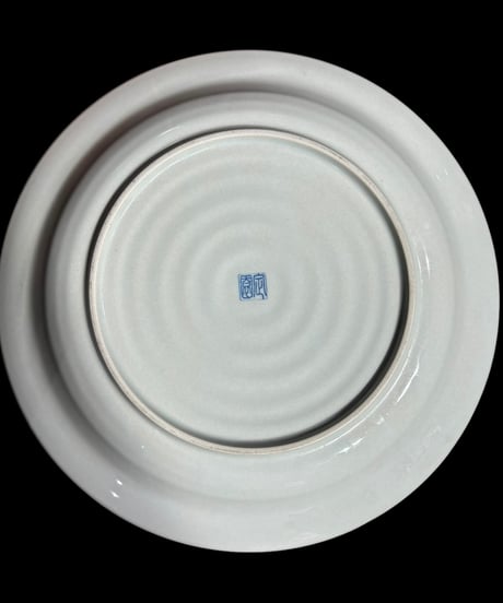 染付 平皿 [草花文絵] 中皿 丸皿 取り皿 盛り皿 飾り皿 和食器 陶器 骨董品 アンティーク