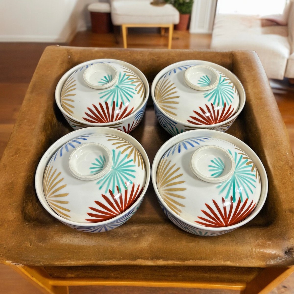 花柄 蓋つき煮物椀 花柄 蓋付き煮物椀 6個セット - メルカリ