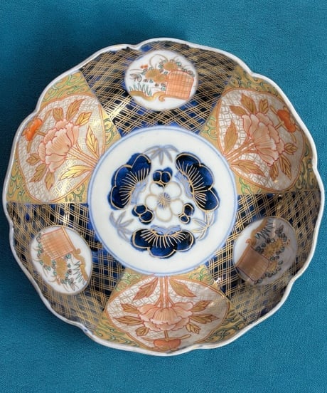 古伊万里 金彩 色絵 [蝶草花文図] なます皿 丸皿 取り皿 飾り皿 和食器 江戸 伊万里 陶器 骨董品 アンティーク