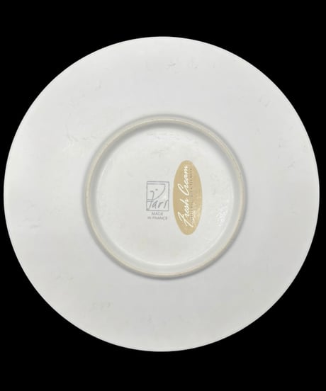 【2枚セット】 フランス Jars Vuelta ジャス ディナープレート ブラックパール 大皿 プレート 取り皿 盛り皿 飾り皿 陶器 アンティーク