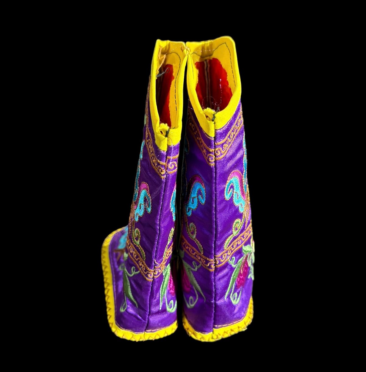 纏足の靴 [パープル] 中国雑貨 布靴 子供靴 刺繍靴 靴 中国 布 刺繡