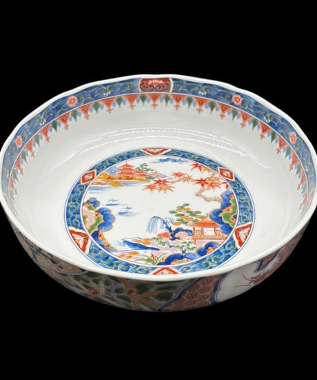 趣味のうつわ 有田焼 丸喜窯 大鉢 色絵 鉢 取り皿 飾り皿 和食器 陶器 骨董品 アンティーク