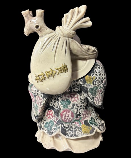 白材 布袋尊 七福神 布袋様 開運 縁起物 彫刻 仏像 象牙風 古美術 インテリア 置物 オブジェ 骨董品 アンティーク
