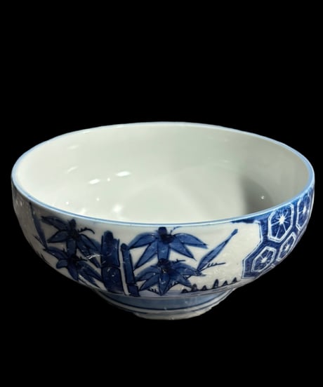 萬里作 染付 丸皿 (松竹梅紋) なます皿 取り皿 和食器 骨董品