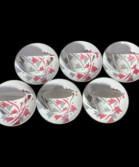 【6客揃】 Refined CHINA カップ&ソーサー マグカップ 紅茶 コーヒー カップ 茶器 昭和 レトロ アンティーク