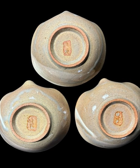 【5客セット】橘吉 図変わり [松竹梅鳥波文絵] 豆皿 小鉢 取り皿 小皿 丸皿 和食器 骨董品 アンティーク
