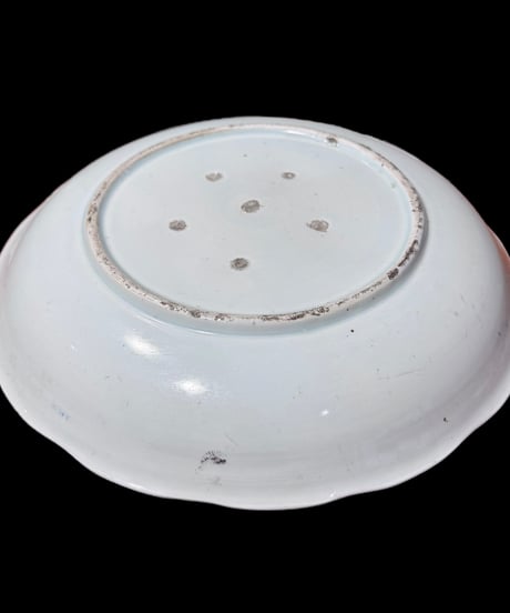 古伊万里 山水風景図 装飾皿 染付 明治 丸皿 盛り皿 飾り皿 古伊万里 古美術 和食器 骨董品 アンティーク