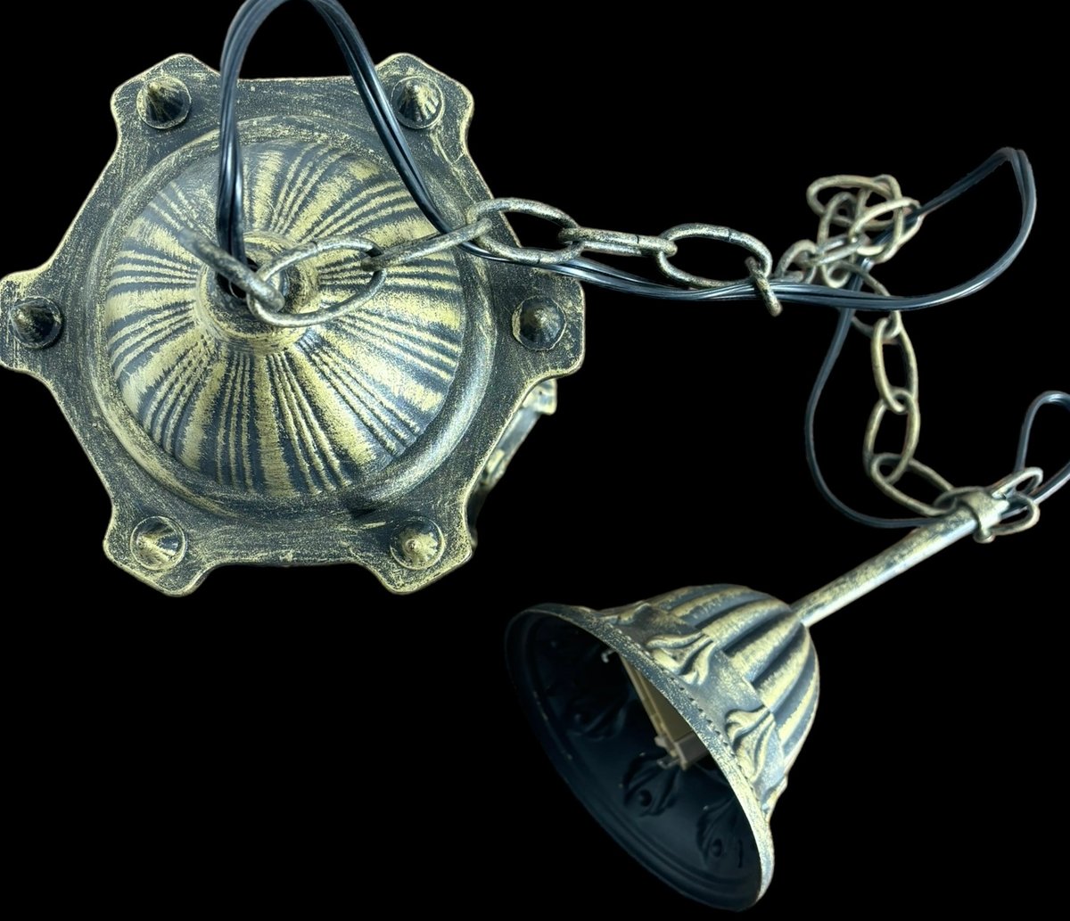 ランプ　アンティーク　ガラス　ヨーロッパ　骨董 東ヨーロッパ アンティーク ハンドペイント ガラスシェード