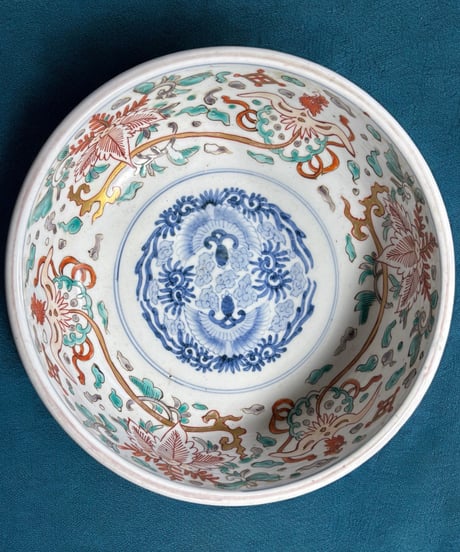 【現品限り!!】伊万里 大鉢 [草花文] 金彩 赤絵 色絵 鉢 丸皿 盛り皿 飾り皿 古伊万里 古美術 明治 和食器 骨董品 アンティーク