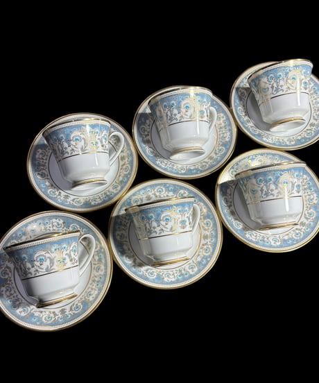 【6客揃】Noritake POLONAISE カップ&ソーサー 花柄 ノリタケ 日本陶器会社 マグカップ 紅茶 コーヒー カップ 茶器 昭和 レトロ アンティーク