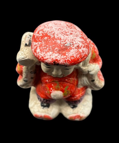大黒天 土人形 七福神 大黒様 縁起物 開運 縁起物 仏像 古美術 仏教美術 インテリア 置物 オブジェ 骨董品 アンティーク