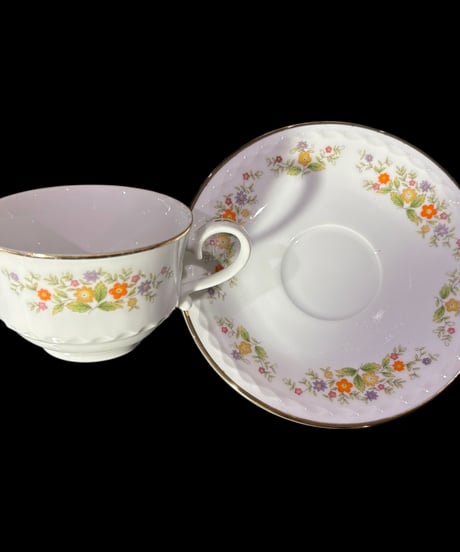 【5客揃】 昭和 レトロ カップ&ソーサー 花柄 マグカップ 紅茶 コーヒー カップ 茶器 アンティーク