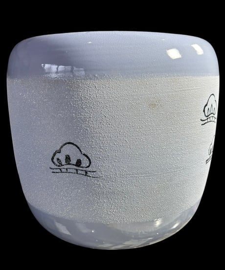 火鉢 松 スカイブルー 金魚鉢 睡蓮鉢 壺 陶器 時代物 古道具 昭和 レトロ 骨董品 アンティーク