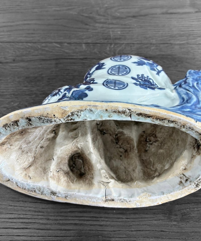 七福神 布袋様 座像 染付 中国雑貨 置物 骨董品 | HORIDASHI市 七福神 布袋様 座像 染付 中国雑貨 置物 骨董品 | HORIDASHI市