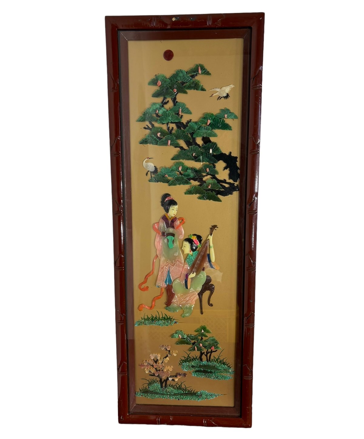 絵画石　松竹梅　鑑賞石　縁起物 絵画石松竹梅鑑賞石縁起物