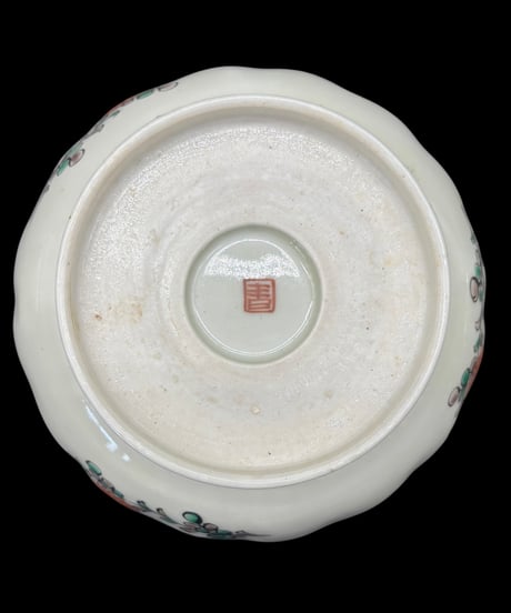 【6客セット】 古伊万里 なます皿 金彩 松竹梅 山水風景図 色絵 膾皿 和食器 時代物 陶器 骨董品 アンティーク