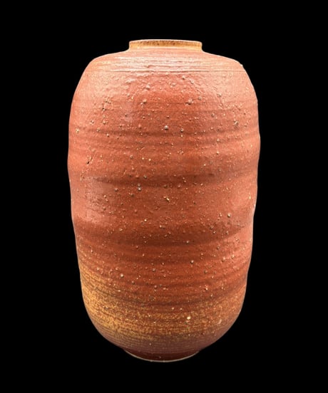 作家物 備前焼 茶壺 裏印 花瓶 壺 フラワーベース 花入れ 丸壺 一輪挿し 花器 陶器 古美術 骨董品 アンティーク