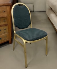レセプションチェア グリーン スチール椅子 ダイニングチェア 一人掛け スタッキングチェア 椅子 チェア アンティーク