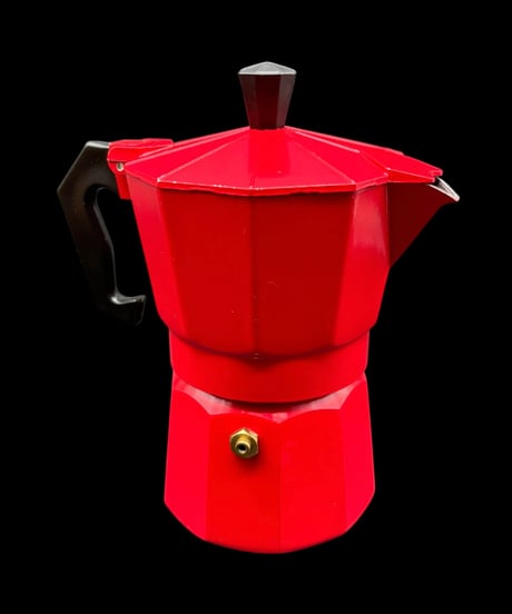 コーヒーメーカー ポット アルミ モカ エスプレッソ レッド 珈琲 昭和 レトロ 雑貨 アンティーク