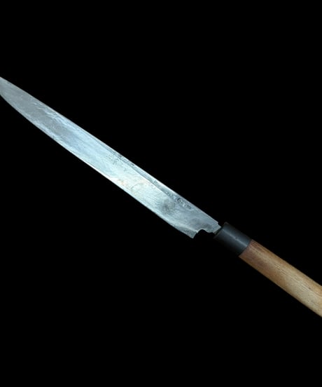 合羽橋 鍔屋 本鍛錬 包丁 全長43cm つば屋 出刃包丁 和包丁 刃物 調理器具 飲食店 アンティーク