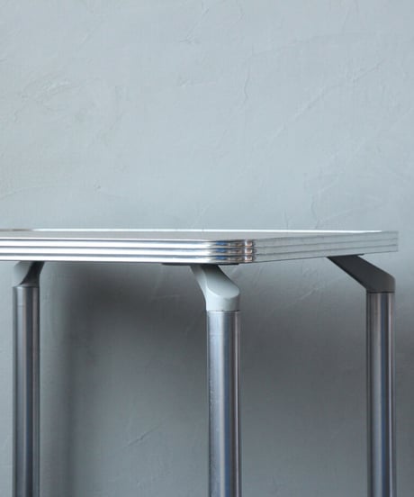 アルミニウムテーブル インテリア 家具 ALUMINUM EDGE TABLE /TEAK(SQUARE)