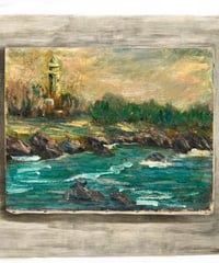 油絵 「海」 風景 油彩 額装 額 壁掛 絵画 色絵 雑貨 インテリア アンティーク コレクション