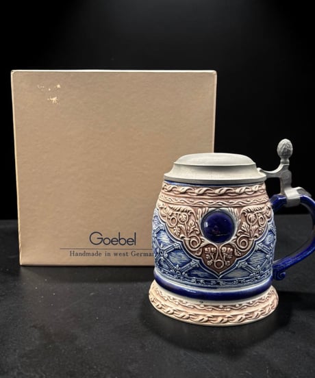 Goebel ゲーベル社 ドイツ製 ハンドメイド ビアマグ 蓋付き ドイツビール ジョッキ 陶器製 ヴィンテージ アンティーク
