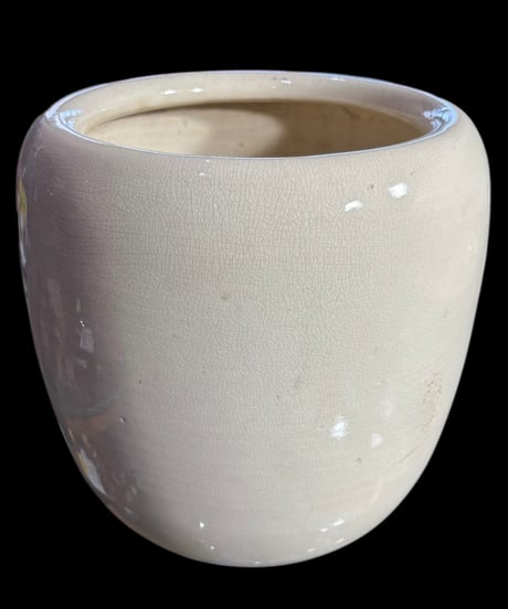 昭和 レトロ 手あぶり 火鉢 水墨画 松 火鉢 在銘 陶器 時代物 古道具 骨董品 アンティーク