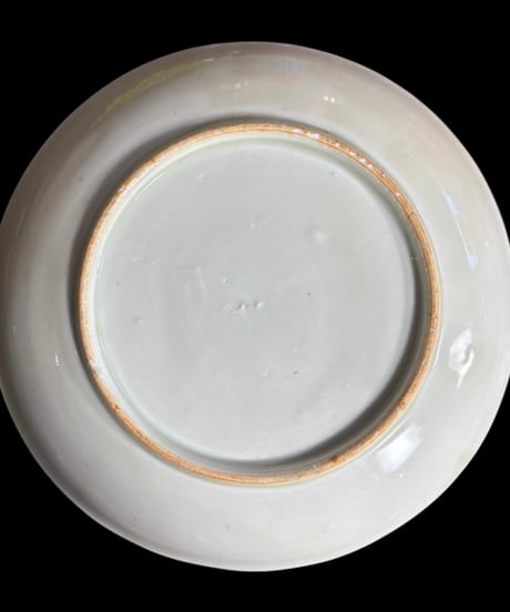 古伊万里 印判皿 [竹草花文] 染付 明治 小皿 丸皿 盛り皿 飾り皿 古伊万里 古美術 和食器 骨董品 アンティーク