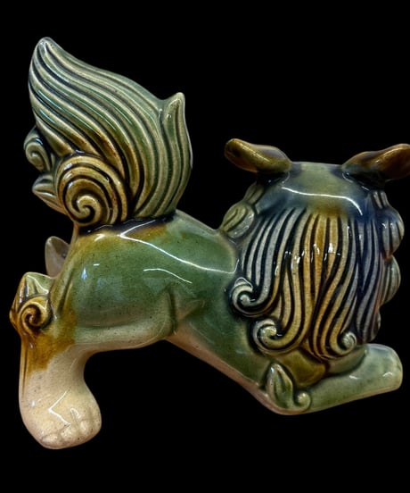 シーサー 阿吽の呼吸 置物 縁起物 守神 魔除け 厄除け 飾り 陶器 工芸品 インテリア 骨董品 アンティーク