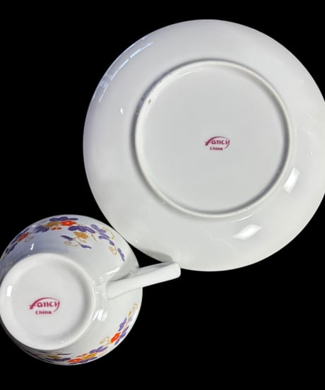 【5客揃】 fancy China カップ&ソーサー 花柄 マグカップ 紅茶 コーヒー カップ 茶器 昭和 レトロ アンティーク