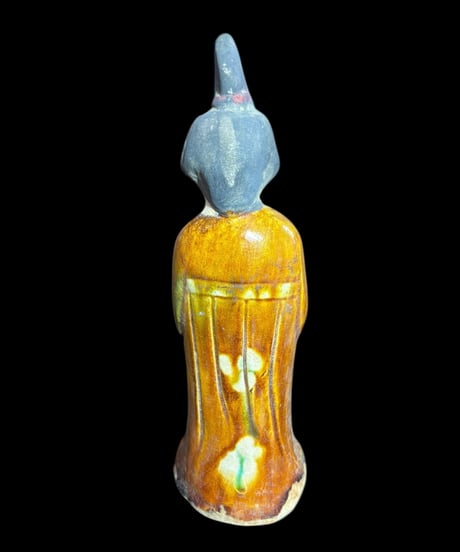 中国現地買入 唐時代 加彩婦女立桶 置物 中国雑貨 唐 古玩 オブジェ 古美術 骨董品 アンティーク