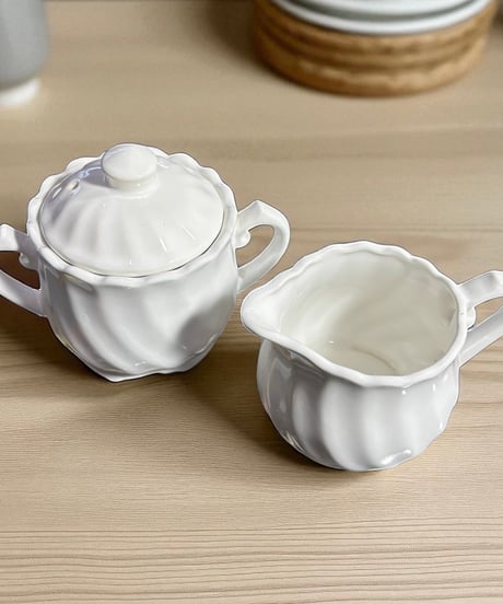 【2客揃】Akurs China HIGH QUALITY ミルクポット&シュガーポット 紅茶 コーヒー 茶器 昭和 レトロ アンティーク