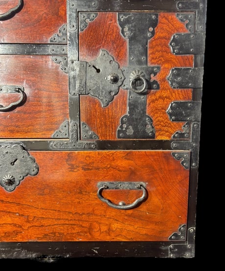 木製 古箪笥 小箪笥 引き出し 和風 昭和 レトロ 収納棚 和家具 仙台箪笥 タンス チェスト 古民具 民芸家具 アンティーク インテリア