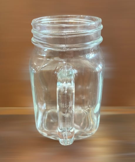 【2個セット】ガラスジャー ガラス コップ ドリンクジャー スムージーグラス 硝子 店舗用 古美術 骨董品 アンティーク