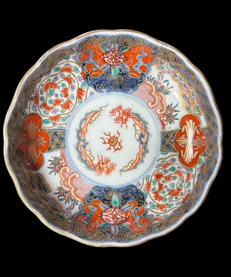 【2客セット】 太明萬歴年製 古伊万里 小皿 金彩 雲龍 草花文 赤絵 色絵 丸皿 盛り皿 飾り皿 古伊万里 古美術 江戸 元禄 和食器 骨董品 アンティーク