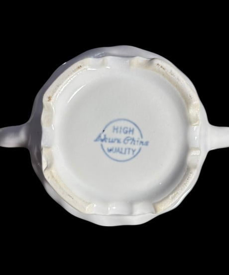 【2客揃】Akurs China HIGH QUALITY ミルクポット&シュガーポット 紅茶 コーヒー 茶器 昭和 レトロ アンティーク