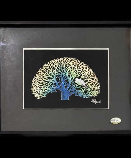 七宝焼 シルビア 平林 透体七宝 木 額装 絵画 韓国美術 壁掛 額 色絵 古美術 アンティーク コレクション